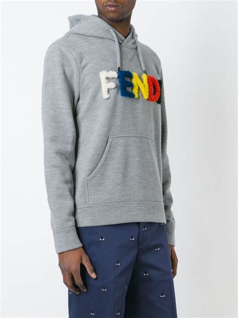 men fendi coats|Fendi men's gray pullover hoodie.